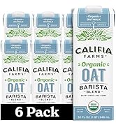 Califia Farms - Organic Oat Barista Blend, 32 oz (Pack of 6), Shelf Stable, Dairy Free, Plant Bas...
