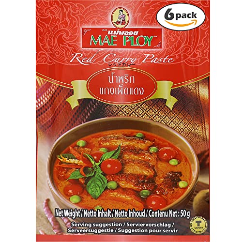 MAE PLOY bhJ[y[Xg 50O [vC RED CURRY PASTE 50g ^CJ[ (6 Pack)