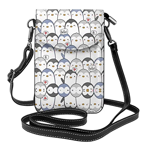 Sac pour téléphone portable bandoulière petit sac à main porte-monnaie pingouin mignon