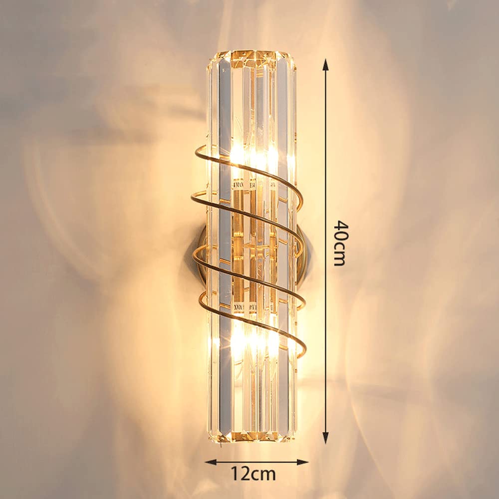 Lampa ścienna cylindryczna kryształowa lampa ścienna LED, postmodernistyczna prosta kryształowa podkładka ścienna LED, kinkiet ścienny, kreatywny prosty uchwyt, do salonu, gabinetu, korytarza