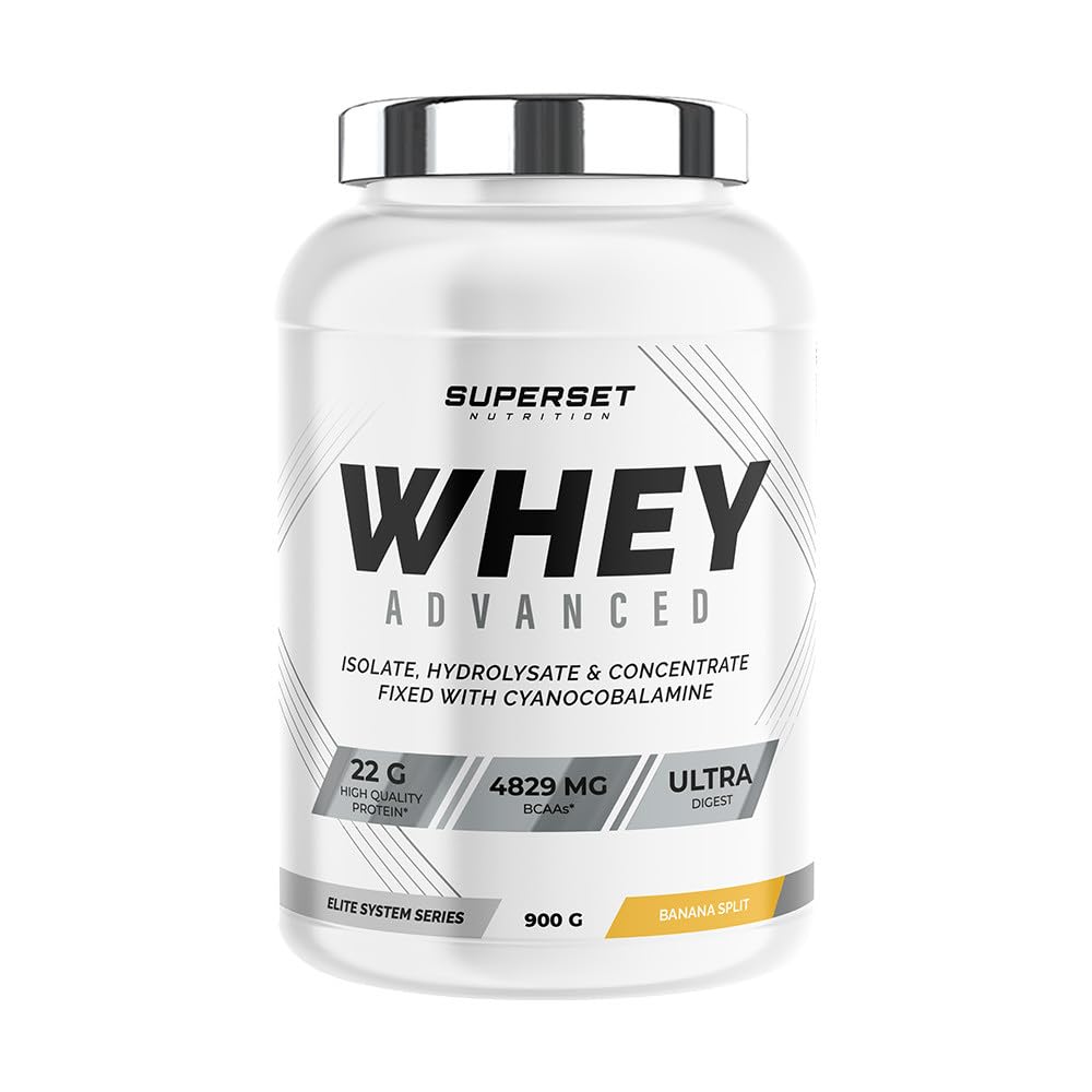 Superset Nutrition | 100% Whey Proteine Advanced (900g) | Whey protéine | Protéine à assimilation optimisée - Banana Split