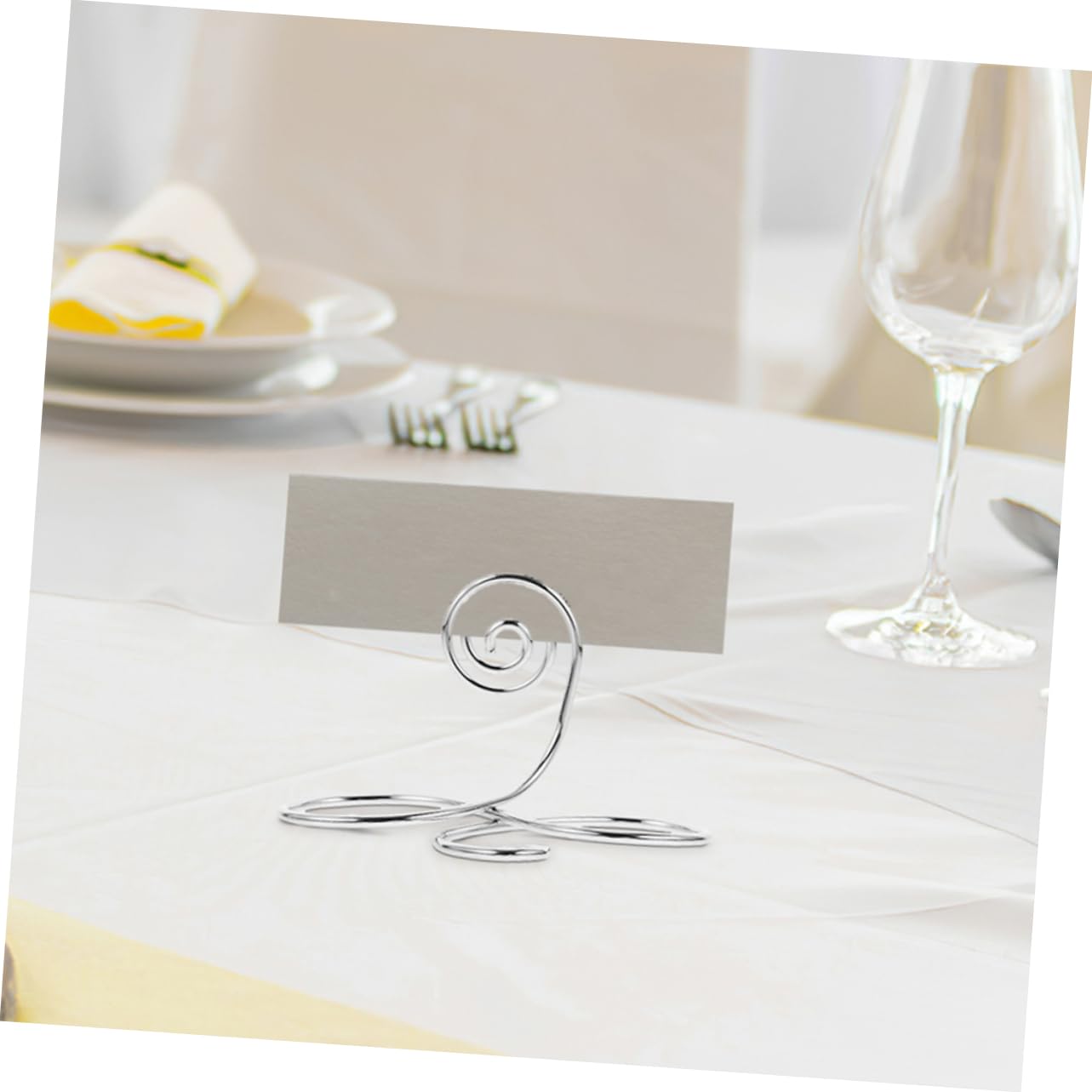 Porta Tarjetas de Lugar 24 Piezas de Metal Plata para Mesa