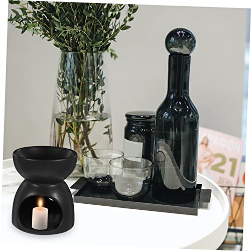 Diffuseur de parfum noir en céramique ajourée portable