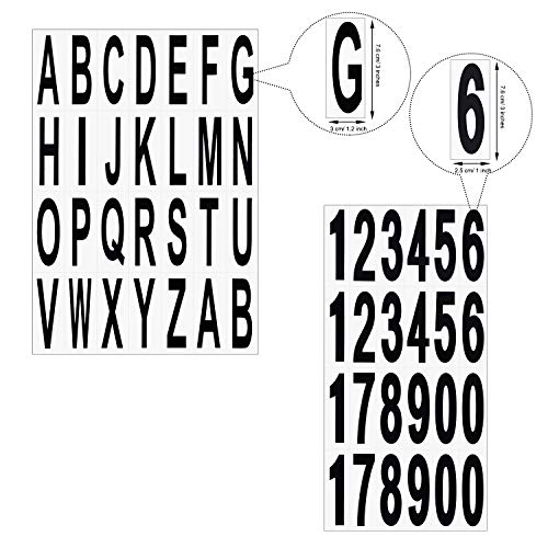 image for Outus 10 Sheets Mailbox Numbers and Letters Stickers Mailbox Door Hous