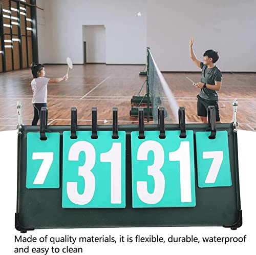 Marcador portátil multifuncional plegable de doble cara con 4 dígitos para bádminton, voleibol y tenis de mesa miniatura 5