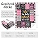 JOSOSO Geschenke für Mama, Mama Geschenk, Geschenk Mama Geburtstag, Beste Mama Geschenk, Muttertagsgeschenk, Geschenk Mutter Geburtstag, Besondere Geschenke Mama Decke 150x130CM