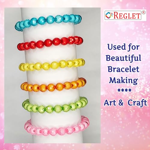 Image of 390 Pcs - Double Layer Beads for Jewellery Making Kit - Beads for Bracelet Making Kit - Beads for Craft - Acrylic - Multicolour - 10mm, 180g