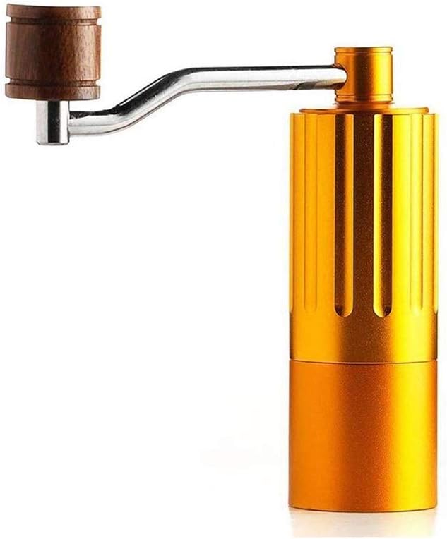 Coffee Grinders Manual Coffee Grinder - Portable Manual Coffee Bean Grinder - Compact and Portable - Fast and Quiet Grinding Machine (Colour: Silver) (Gold)