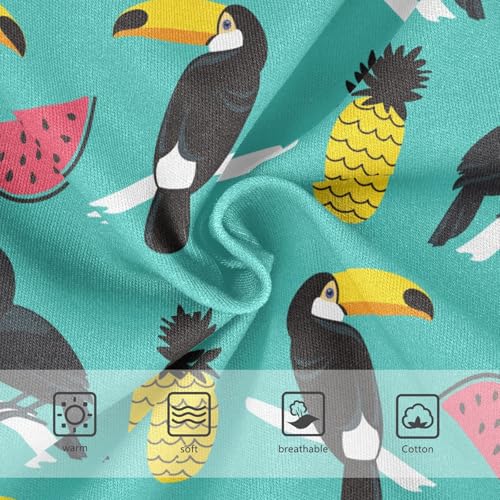 ZZKKO Toucan Watermelon Pineapple Girls Underwear Toddler Panties for Girls Comfort Brief Size 2T-8Y3