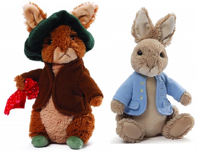 Primitives by Kathy 2 Piece Nursery Tale Stuffed Animal Bundle, Peter Rabbit and Benjamin
