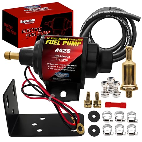 Engineman Gasoline Electric Fuel Pump Universal 12v 1-2a 28gph 2-3.5 Psi Oper...