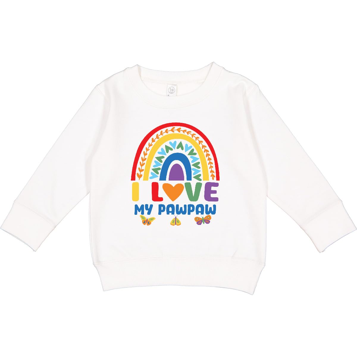 inktastic I Love My Pawpaw Bright Rainbow Toddler Sweatshirt 4T White 435b9
