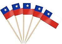 Vista 9 de AhfuLife 200 palillos de dientes con bandera colombiana, palillos de cóctel, mini adornos de bandera colombiana para cupcakes para Copa del Mundo