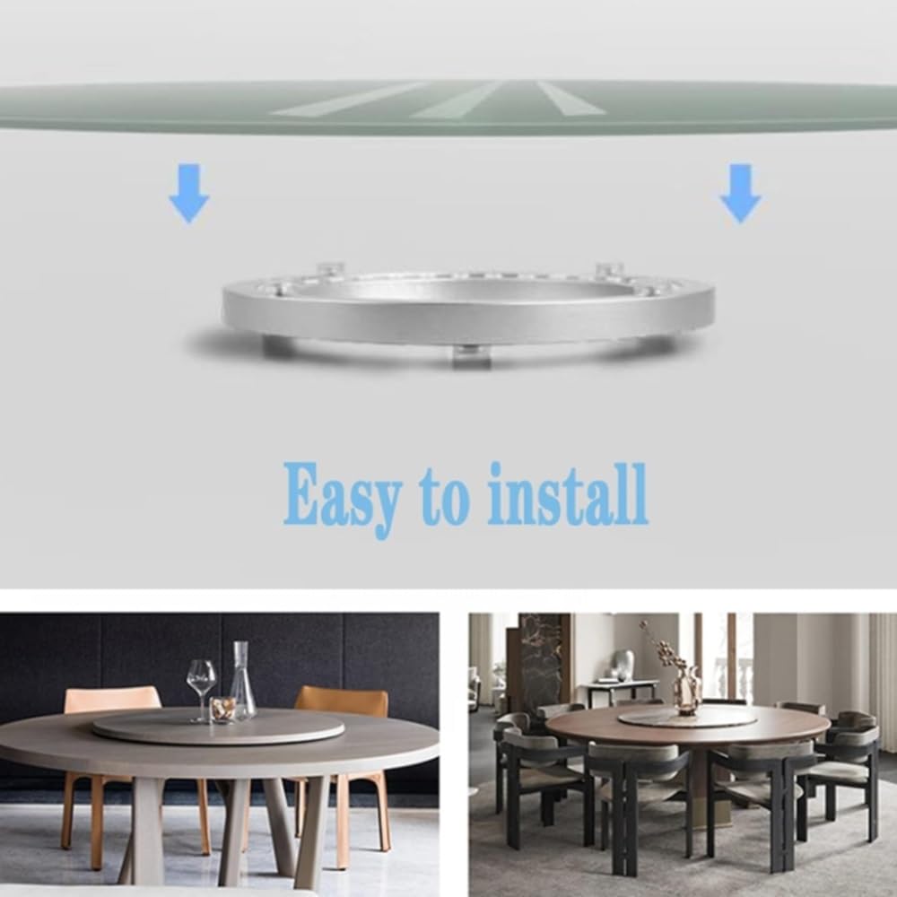 Base Girevole per Giradischi da 8 Pollici con Cuscinetto, Grande, Tipo Lazy Susan, Robusta, in Lega di Alluminio (Dimensioni: 25 cm - 10 Pollici)