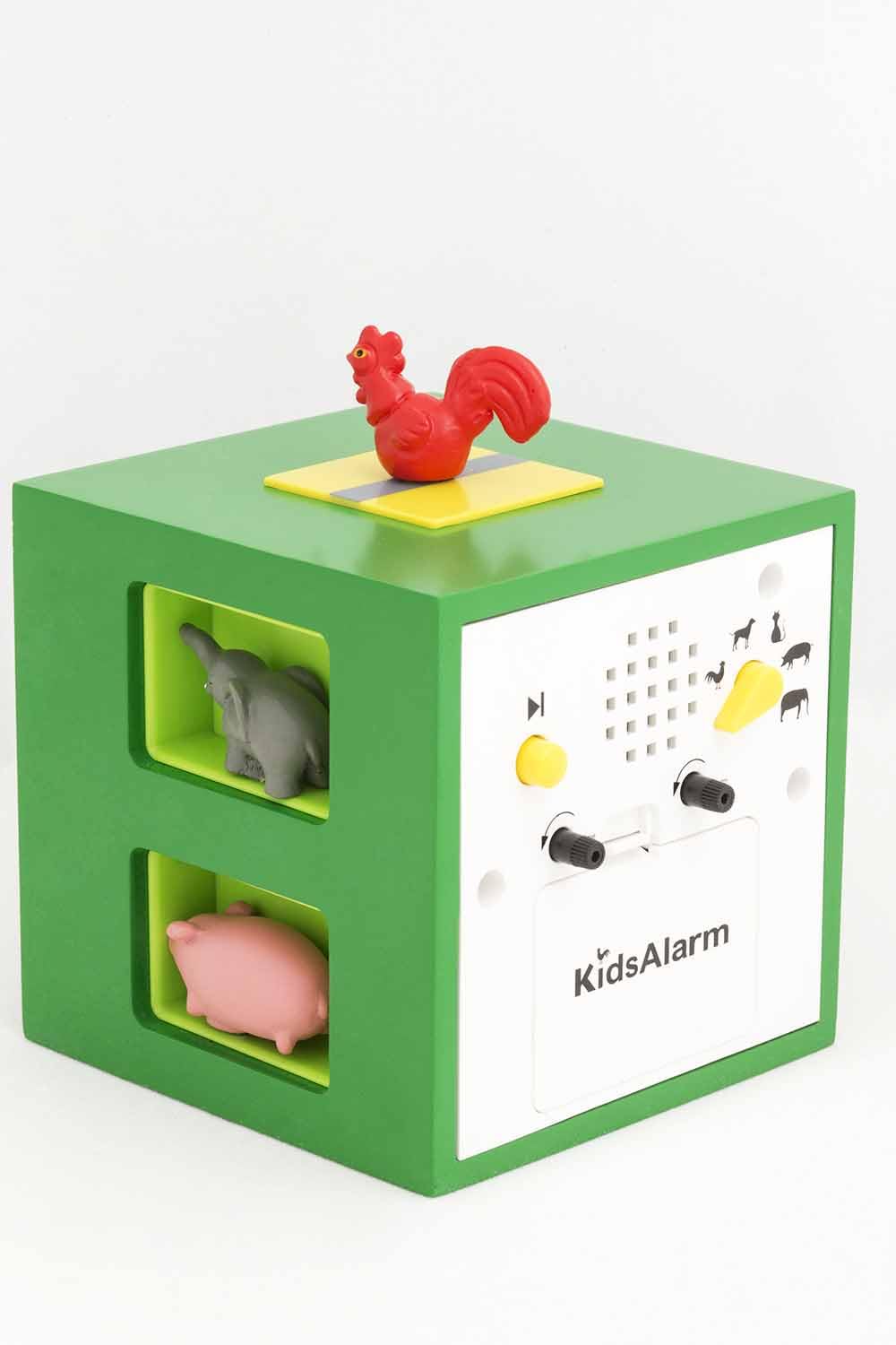 KOOKOO KidsAlarm Grün, Kinderwecker mit 5 Bauernhoftieren und echten Aufnahmen