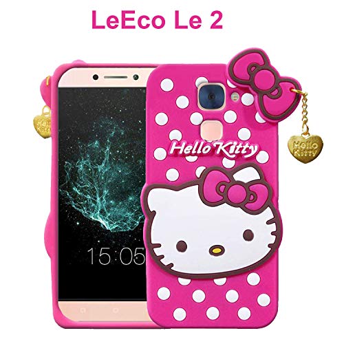 Image of Unirock Hello Kitty Back Case Cover for Asus Zenfone Max Pro M1| 3D Cute Hello Kitty Case |Soft Silicone Rubber Back Cover with Pendant Kitty Cover for Asus Zenfone Max Pro M1 (Pink)
