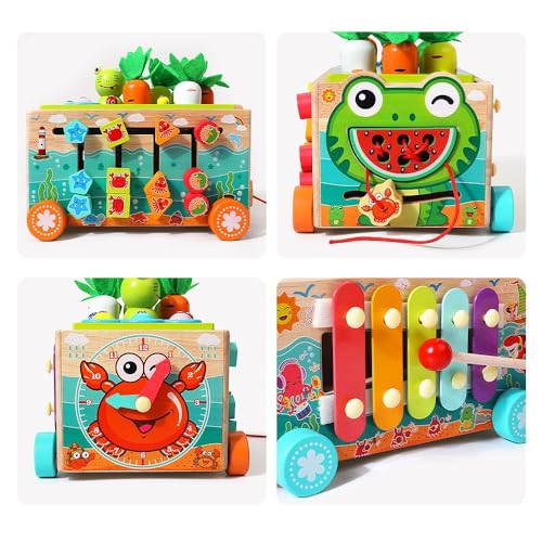 JAUNTY Toddler Wooden Montessori Toy for 1 2 3 Year Old Toys, Educational Stem Toy for Baby Boys Girls 18 Months+, Preschool Learning Fine Motor Skill First 1st Birthday Gifts for Kids Girl Boy 1-3 - Image 5