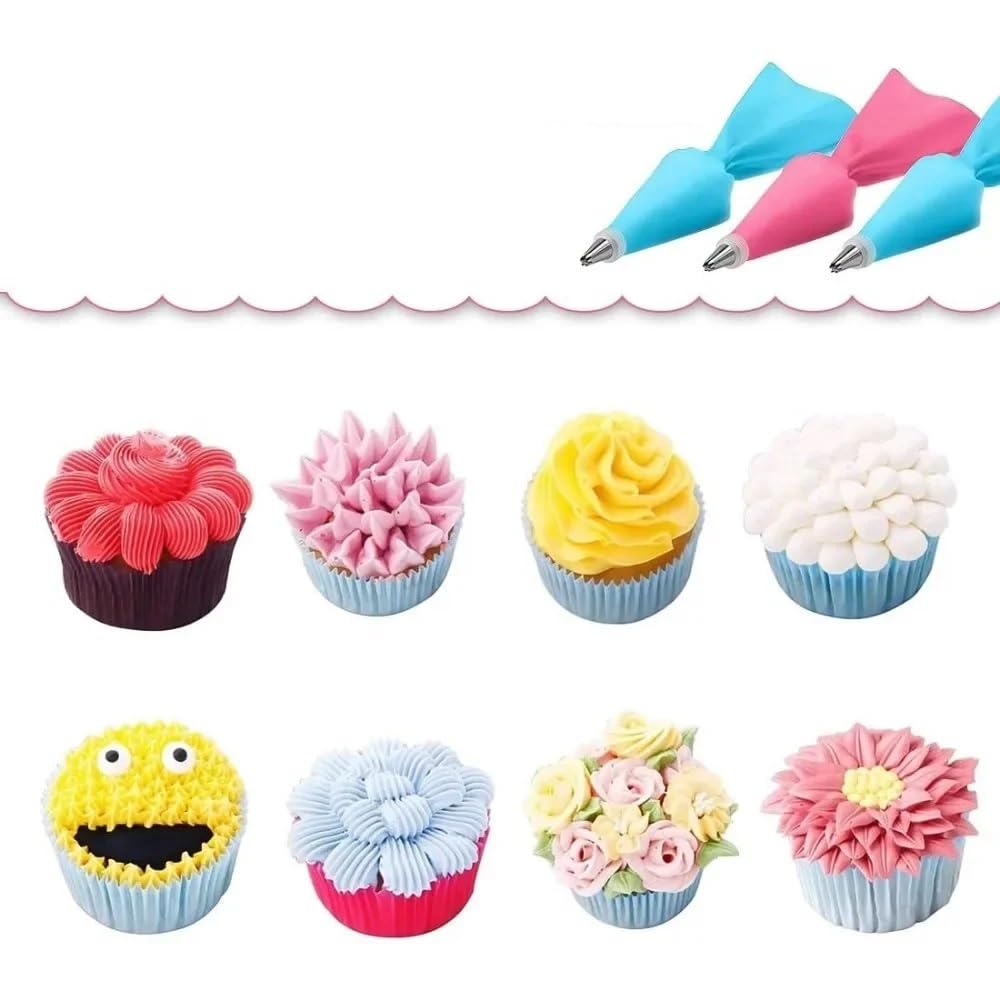 Reposteria Utensilios,Equipos para Hacer Pasteles Juego de 72 herramientas for tartas, boquillas reutilizables de acero inoxidable, manga pastelera de silicona, juego de herramientas for hornear for h