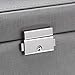 BEWISHOME Jewelry Box Jewelry Boxes for Women Girls Jewelry Organizer Box with Lock Mirror, Pu Leather Travel Jewelry Case for Earring Ring Bracelet, Gifts for Women Grey, SSH77H