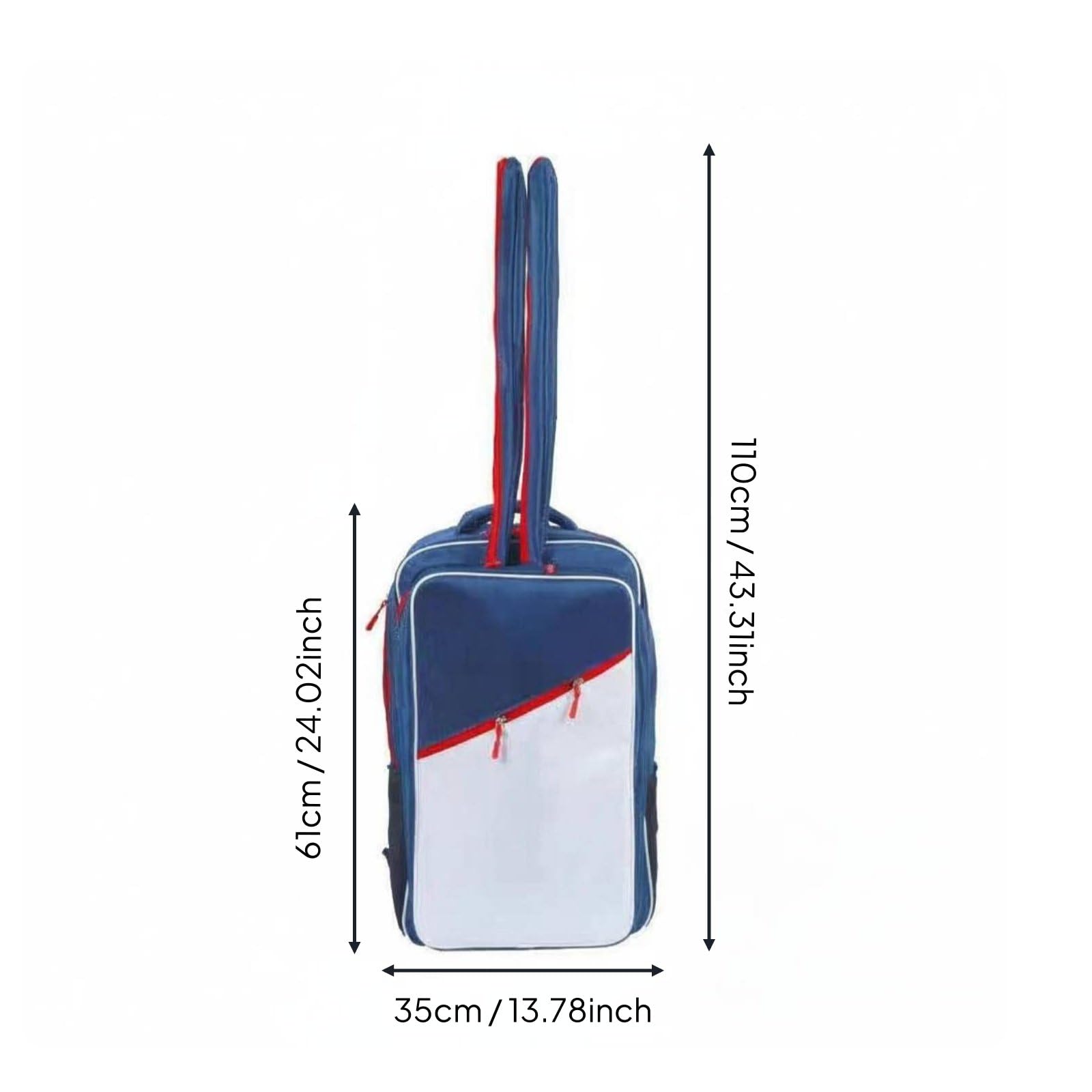 Baoblaze Borsa Attrezzatura Sportiva Zaino Scherma Borsa Porta Fioretto Borsa Protezione Organizzazione Completa con Cerniere Resistenti Adatta a Palestra Trasferte Gare, Blu Navy