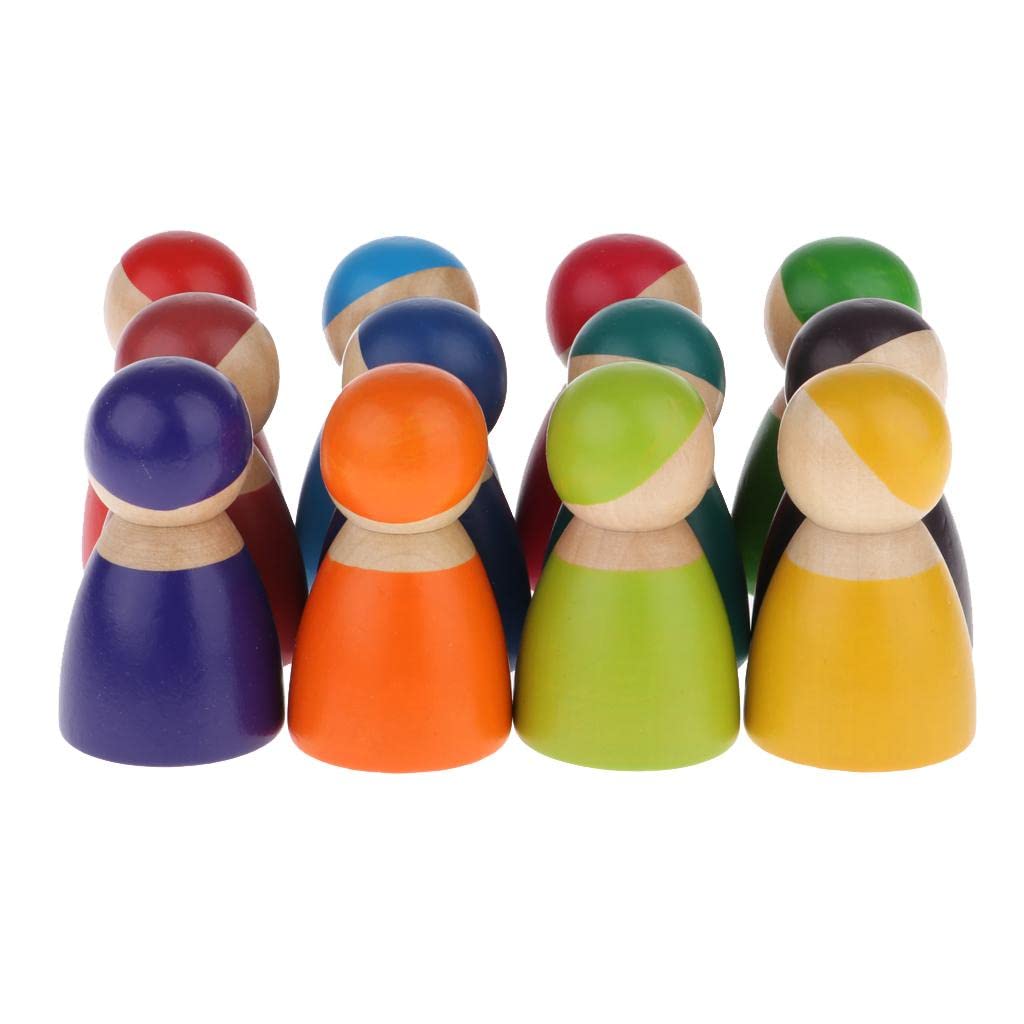 Madera, Muñecos de de Madera Coloreados
