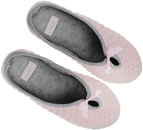 Greenery Womens Indoor Slippers Slip-on Soft Warm Cotton Home Bootie Shoes Anti-Skid Scuff Bedroom Footwear Mule Clog