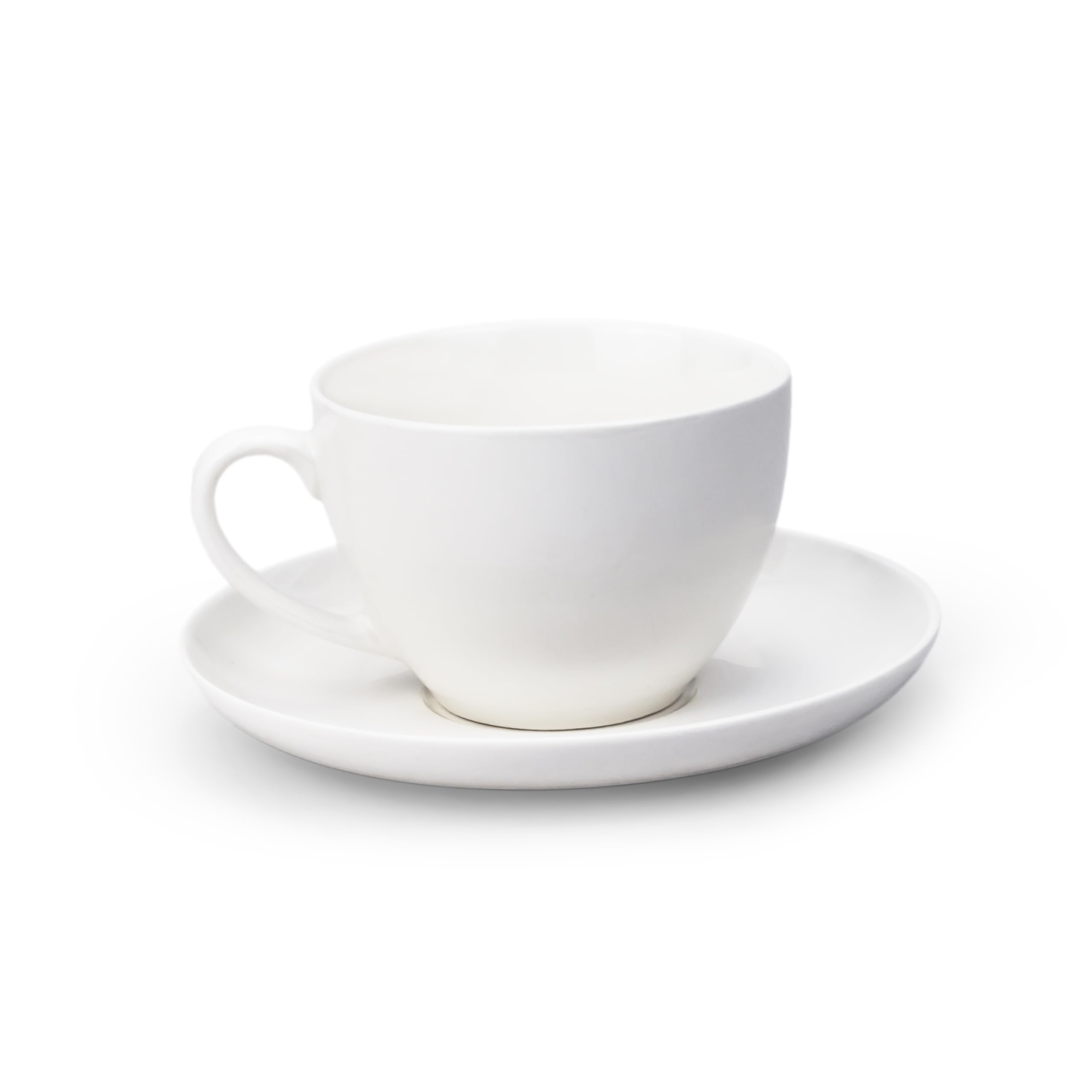 Shallow Cup and Saucer Set, White, 200ml, TS-WH-60