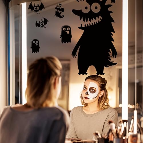 5 Sheets 29 Pcs Giant Adorable Peeking Halloween Window Clings Naughty Monster Window Decal Stickers for Halloween Decoration Supply - Image 5