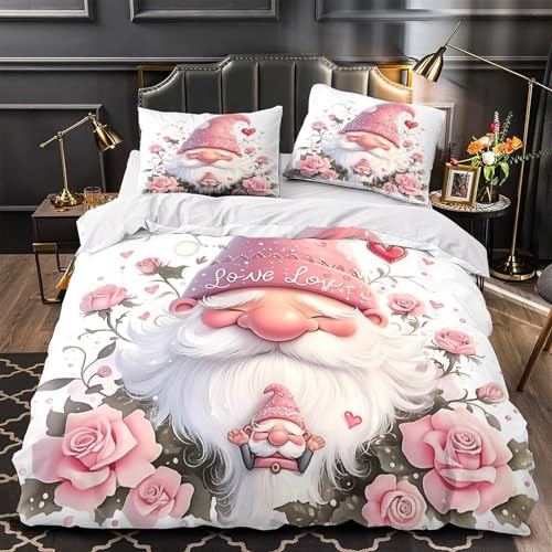 Housse de couette hypoallergénique gnome imprimé 3D microfibre ultra douce - 2