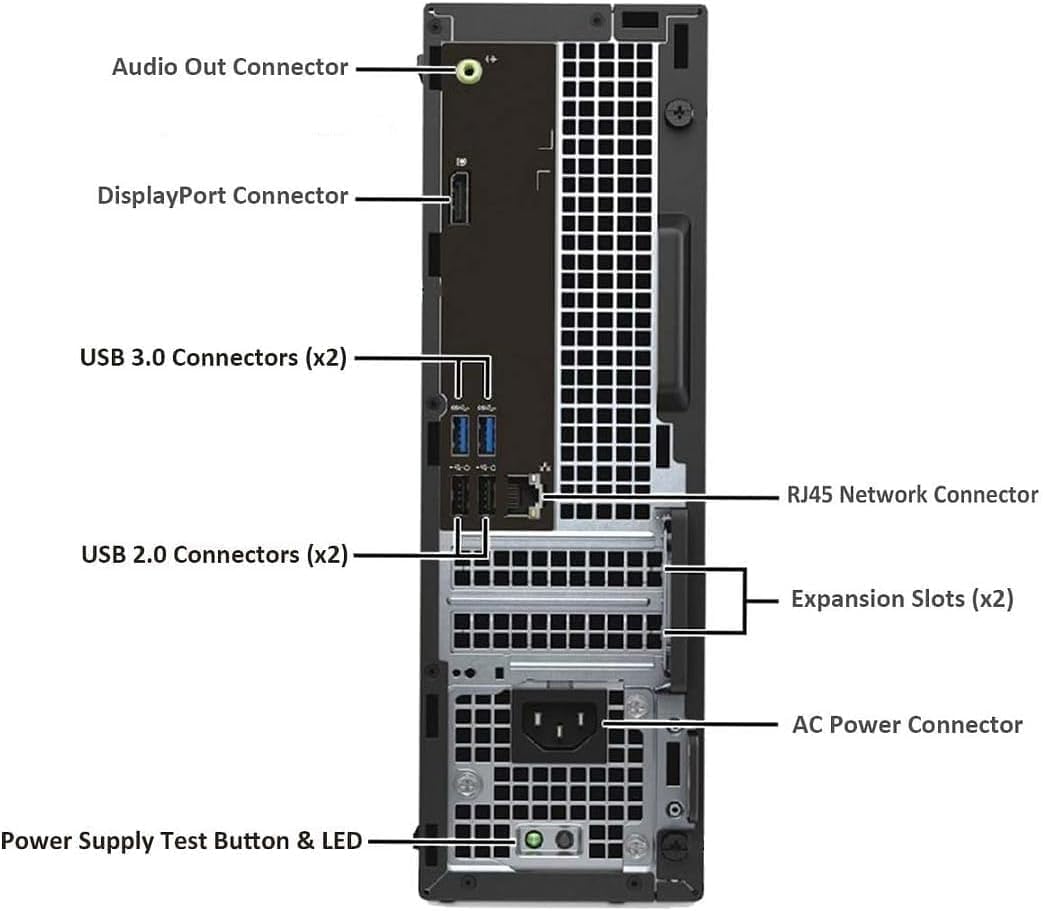 Dell OptiPlex 3040 SFF PC desktop, Intel Core i3-6100 Up to 3.7GHz, 8 GB RAM, SSD 256 GB, HDMi, tastiera QWERTY americana, mouse, USB WiFi, Windows 11 Pro (ricondizionato)