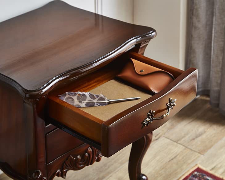 マホガニー ナイトテーブル ベッドサイドテーブル 2段引出し 収納 アンティーク lf-417-2-01.jpg