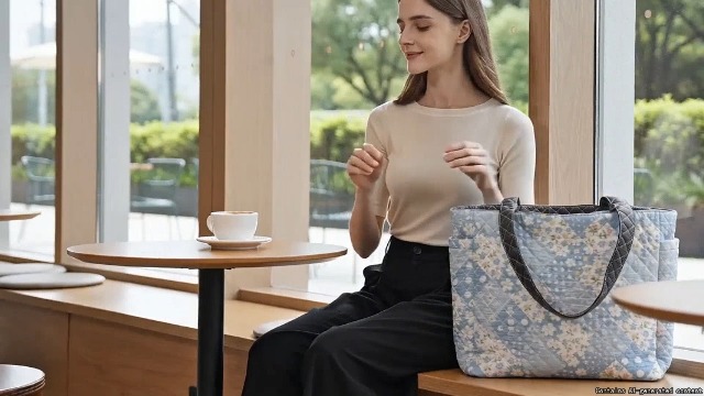 Bolso Tote para Mujer Lotusorchid Doble Cara miniatura 7