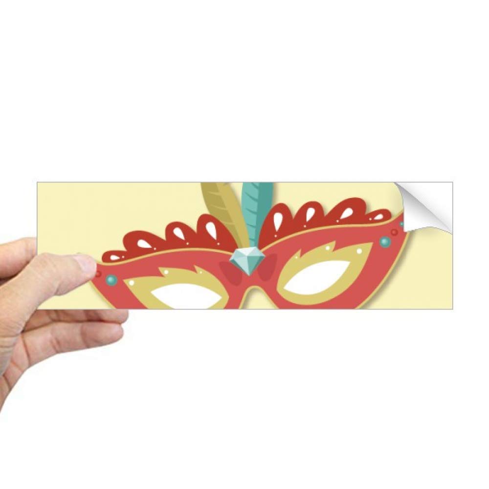 Sticker fenêtre masque orange Carnaval de Venise pour salon et véranda
