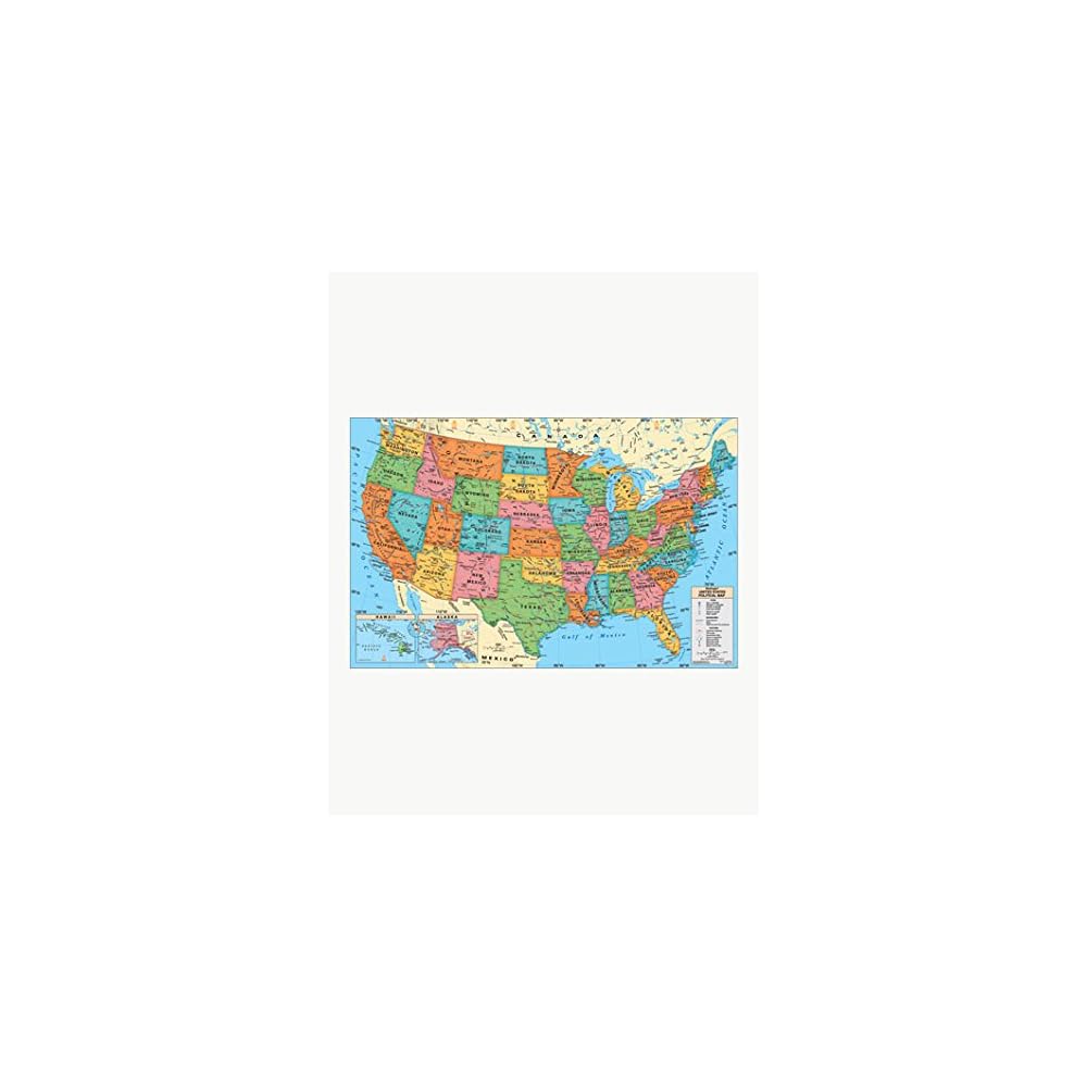 Buy Replogle Wall map Set Laminated USA and Laminated World map, Made