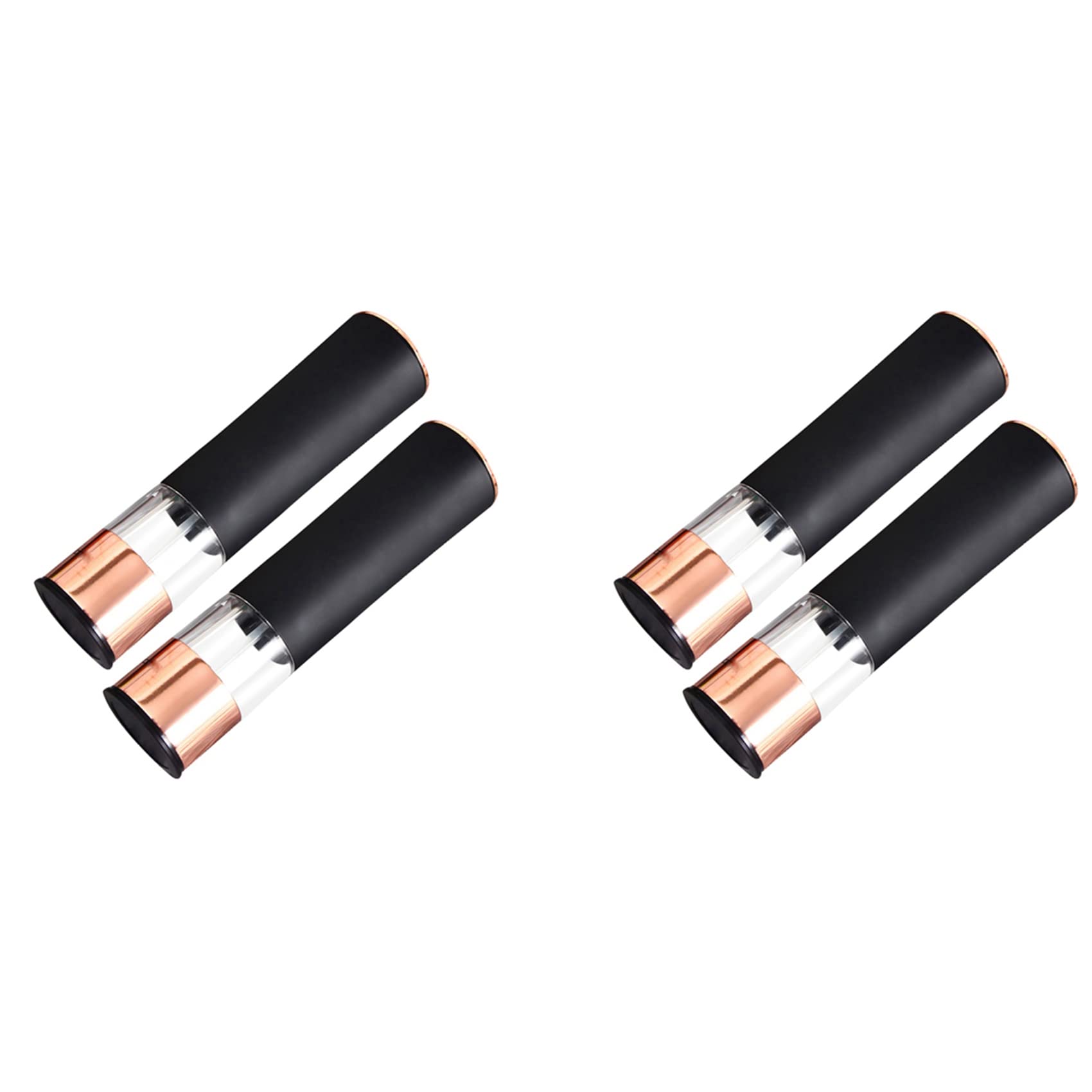 4Pcs Automatische Salz Pfeffer Grinder Elektrische Gewürzmühle Batteriebetrieben Einstellbare Grobheit Pfeffermühle Küche -Schwarz