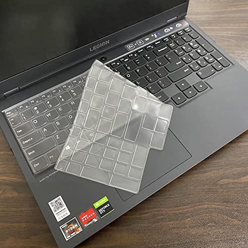 Image of CaseBuy Keyboard Cover for Lenovo Legion 5, 7, Pro 9, LOQ - Clear Silicone, US Layout, Water Resistant, Dust-Proof, Anti-Spill
