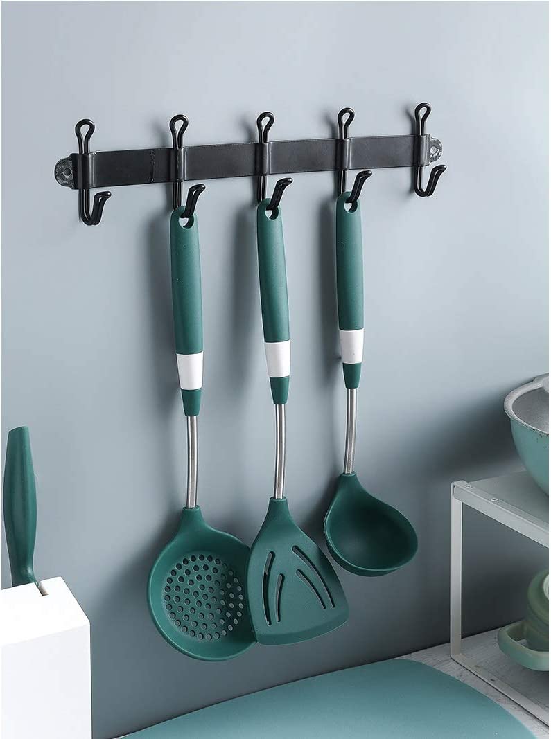 Küchenutensilien Set, Küchenhelfer Set, 4 Stück neue Silikon-Küchenutensilien Antihaft-Küchen-Kochutensilien Design-Edelstahl-Griff-Küchensets