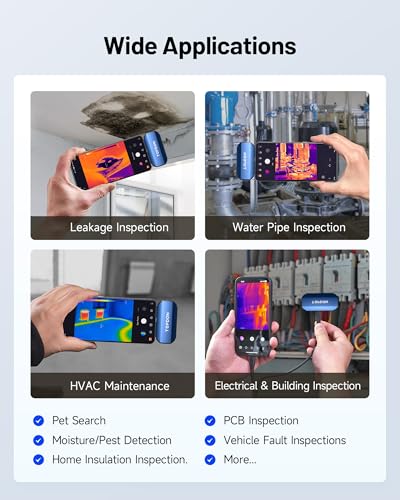 TOPDON Android TC001 Thermal Imaging Camera 256x192 Thermal Resolution Temperature Range: -20°C to +550°C for Smartphones and Tablets