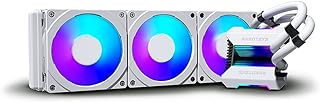 Phanteks (P-GO360MPH_DWT01) Glacier One 360MPH D-RGB AIO Liquid CPU Cooler, Infinity Mirror Pump Cap Design, 3X Silent 120mm MP PWM Fans, 3X D-RGB Halos Fan Frames, White, Medium