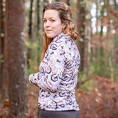 Anni Lyn Sportswear Women's Ventilated Long Sleeve Sun Shirt (Horseshoes, Large) #TOP4
