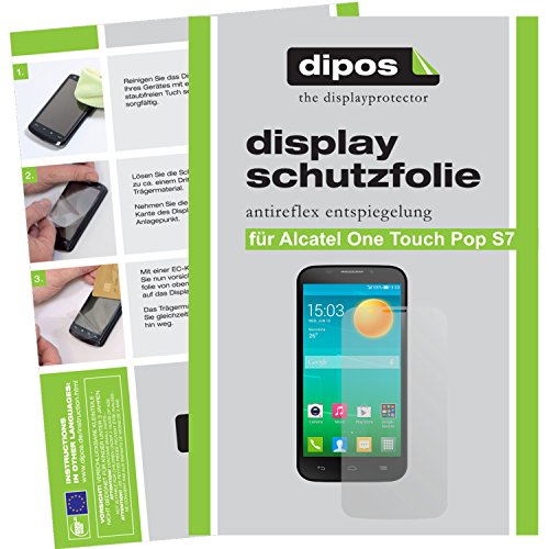 dipos I 2X Schutzfolie matt kompatibel mit Alcatel One Touch Pop S7 Folie Bildschirmschutzfolie