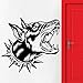 NSRJDSYT Animali Wall Decal Garage Decor Patrol Security Angry Dog Head Adesivi murali in Vinile Azienda Ufficio Decorazione per Porte e finestre 44x42cm