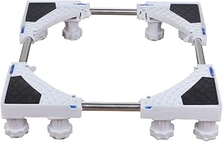 Refrigerator Holder Bracket Anti-Rust Adjustable Height 10-14Cm Protable Washing Hine Base Stand Length/Width 42-65Cm Dishwasher Wine Cooler Stent for Plant Container/8 Legs