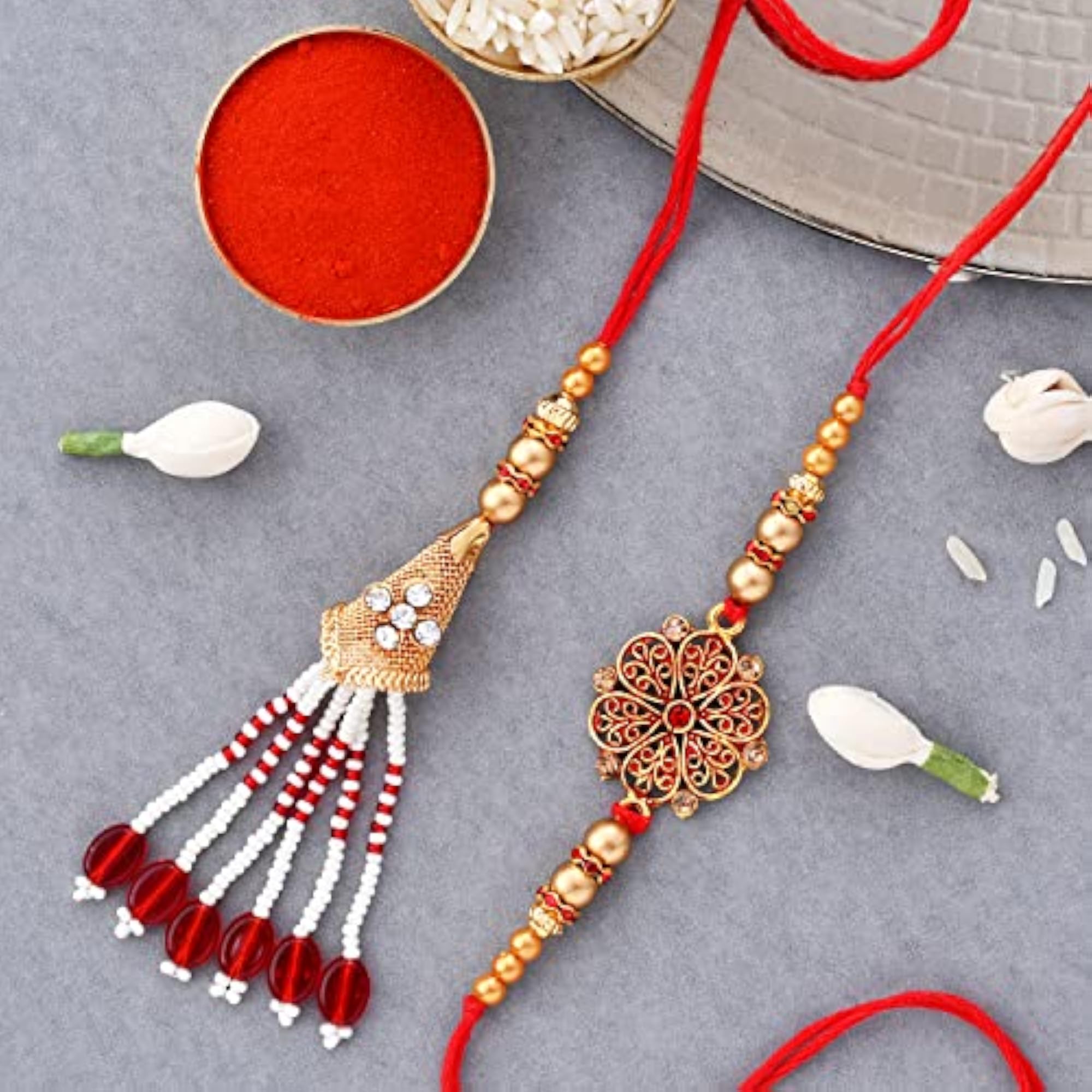 Rakhi Hamper for Brother and Bhabhi with Dry Fruits