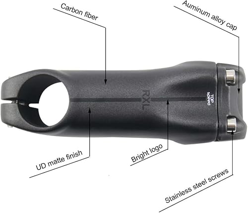 RXL SL Carbon Stem Mountain Bike Stem MTB Stems 130mm Stem Bicycle Stems 31.8mm 17° Carbon Fiber Stem Black UD Matte Downhill Stem MTB stem Carbon Bike stem 31.8 Handlebar stem 130mm - Thumbnail 3
