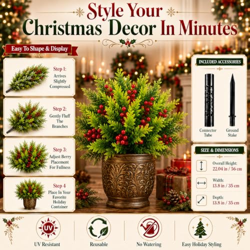 60PCS Christmas Flowers Artificial,Winter Flowers Artificial for Decoration - image 3