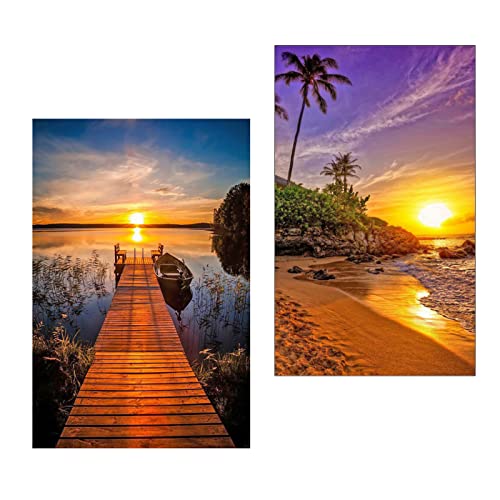RAILONCH DIY Diamond Painting, 5D Diamant Malerei Set – Goldene Rose, Full Drill, 50x80 Cm, Für Wanddekoration
