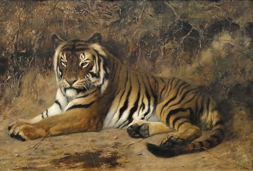 Toile tigre déco chambre à coucher pour créer un cocon nordique apaisant