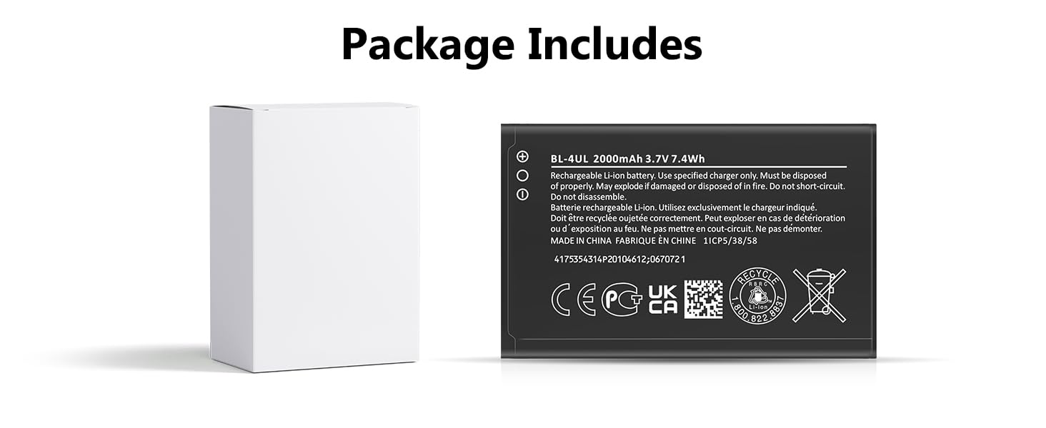 Batteria Litio 3,7V 2000mAh Per Nokia BL-4UL - Ricambio Per Cellulari E Smartphone - Foto 3