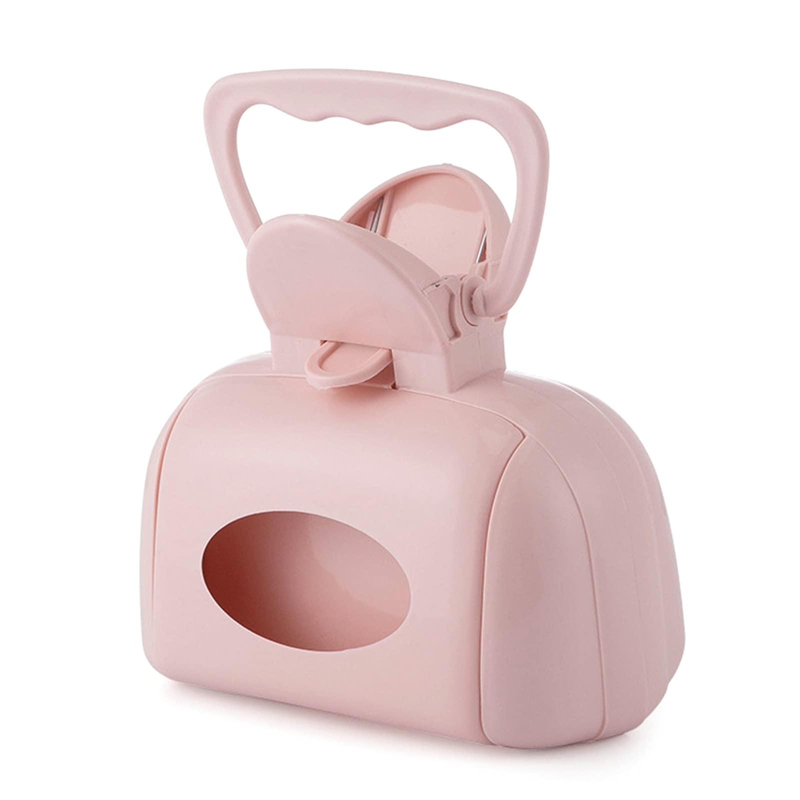 hionre Scooper for Small Medium Dogs, Portable Handle and Heavy Duty Pet Scoop with Non-Breakable, Great for Picking Up Grass, Dirt, Gravel, Grass, Includes Leash Clip and Dog Poop Bags. Pink Purple